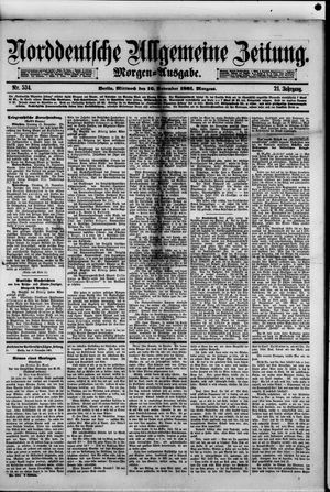 Norddeutsche allgemeine Zeitung vom 16.11.1881