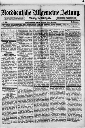 Norddeutsche allgemeine Zeitung vom 19.11.1881