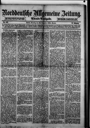Norddeutsche allgemeine Zeitung vom 22.11.1881