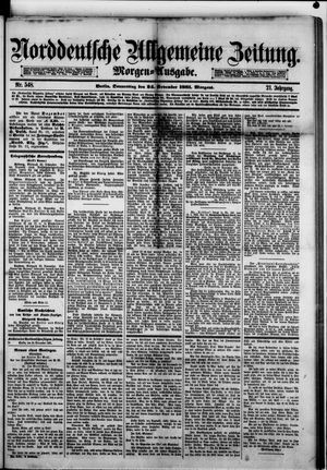 Norddeutsche allgemeine Zeitung vom 23.11.1881