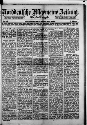 Norddeutsche allgemeine Zeitung vom 24.11.1881