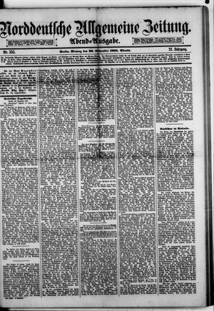 Norddeutsche allgemeine Zeitung vom 28.11.1881