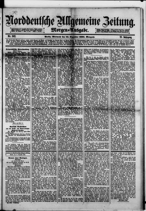 Norddeutsche allgemeine Zeitung vom 14.12.1881