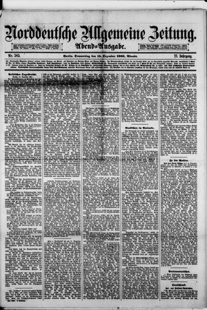 Norddeutsche allgemeine Zeitung vom 15.12.1881