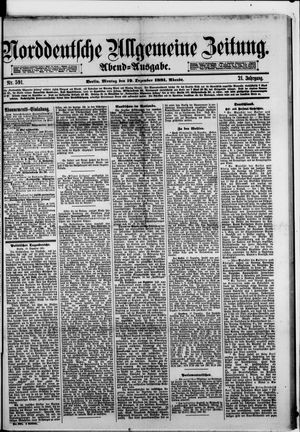 Norddeutsche allgemeine Zeitung vom 19.12.1881