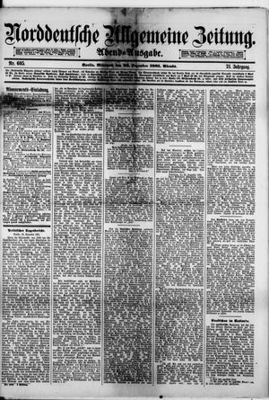 Norddeutsche allgemeine Zeitung vom 28.12.1881