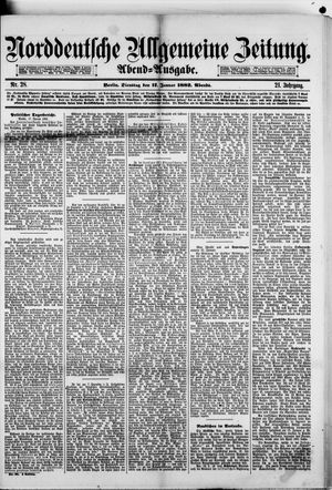 Norddeutsche allgemeine Zeitung vom 17.01.1882