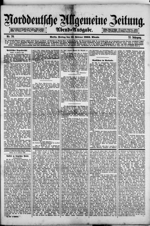 Norddeutsche allgemeine Zeitung vom 10.02.1882