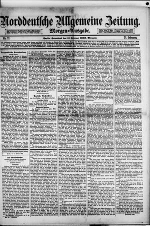 Norddeutsche allgemeine Zeitung on Feb 11, 1882