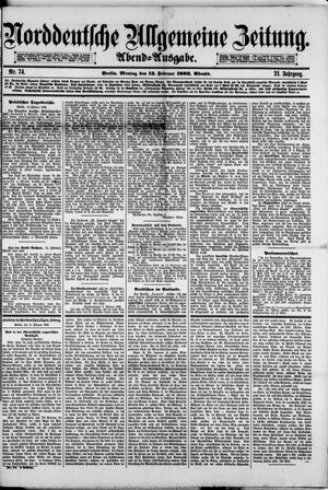 Norddeutsche allgemeine Zeitung vom 13.02.1882