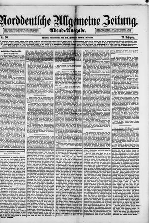 Norddeutsche allgemeine Zeitung vom 22.02.1882