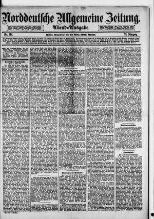 Norddeutsche allgemeine Zeitung vom 25.03.1882