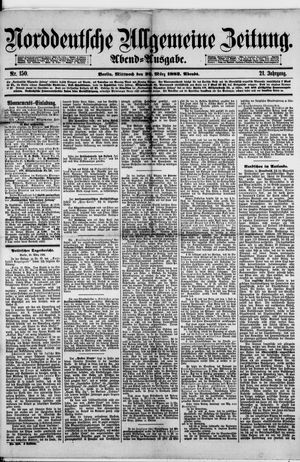 Norddeutsche allgemeine Zeitung on Mar 29, 1882