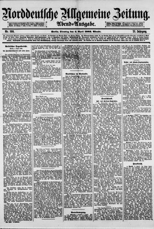 Norddeutsche allgemeine Zeitung on Apr 4, 1882