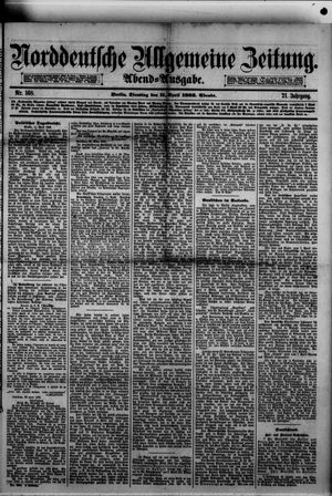 Norddeutsche allgemeine Zeitung vom 11.04.1882