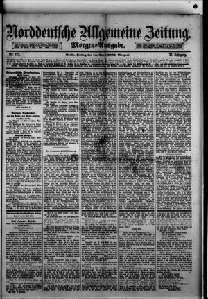Norddeutsche allgemeine Zeitung on Apr 14, 1882