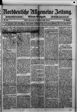 Norddeutsche allgemeine Zeitung vom 20.04.1882