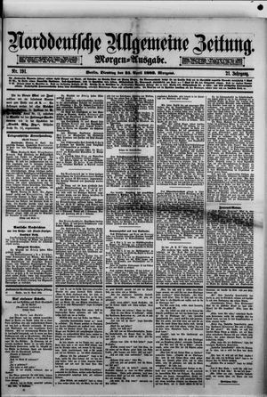 Norddeutsche allgemeine Zeitung vom 25.04.1882
