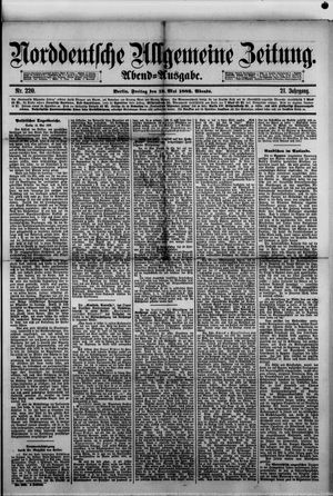 Norddeutsche allgemeine Zeitung vom 12.05.1882