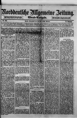 Norddeutsche allgemeine Zeitung on May 13, 1882