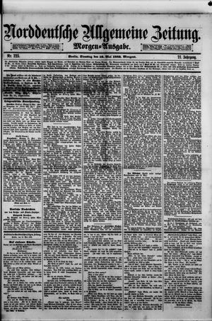 Norddeutsche allgemeine Zeitung on May 16, 1882