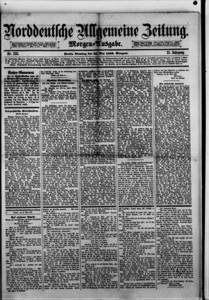 Norddeutsche allgemeine Zeitung on May 23, 1882
