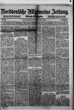 Norddeutsche allgemeine Zeitung on May 27, 1882