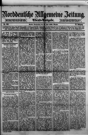 Norddeutsche allgemeine Zeitung vom 27.07.1882