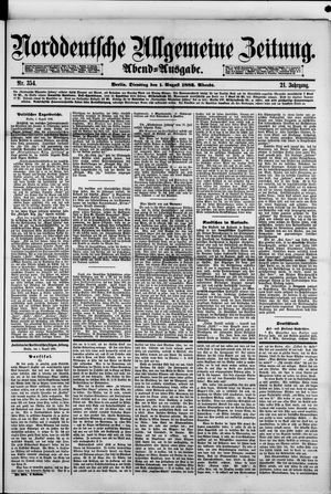 Norddeutsche allgemeine Zeitung on Aug 1, 1882