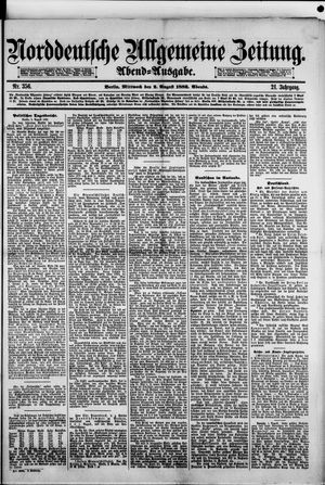 Norddeutsche allgemeine Zeitung on Aug 2, 1882