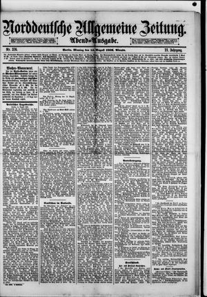 Norddeutsche allgemeine Zeitung vom 14.08.1882