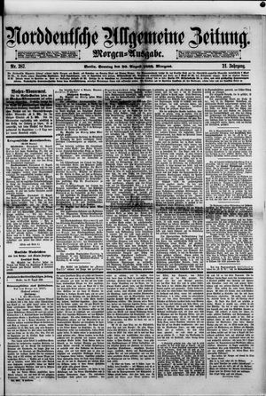 Norddeutsche allgemeine Zeitung on Aug 20, 1882