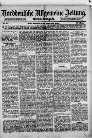 Norddeutsche allgemeine Zeitung vom 24.08.1882
