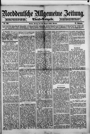 Norddeutsche allgemeine Zeitung vom 25.08.1882