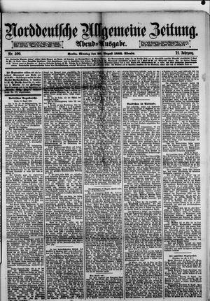 Norddeutsche allgemeine Zeitung vom 28.08.1882