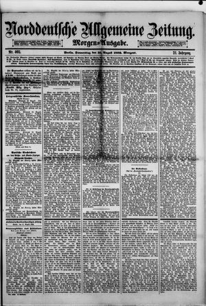 Norddeutsche allgemeine Zeitung vom 31.08.1882