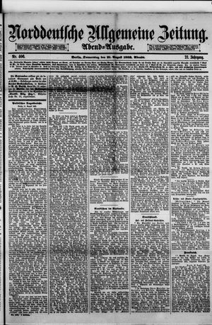 Norddeutsche allgemeine Zeitung vom 31.08.1882