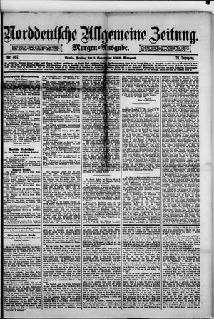 Norddeutsche allgemeine Zeitung vom 01.09.1882