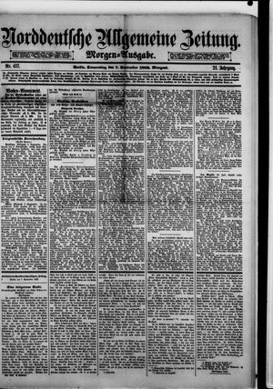 Norddeutsche allgemeine Zeitung vom 07.09.1882