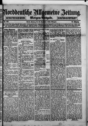 Norddeutsche allgemeine Zeitung vom 10.09.1882