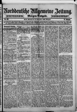 Norddeutsche allgemeine Zeitung vom 13.09.1882