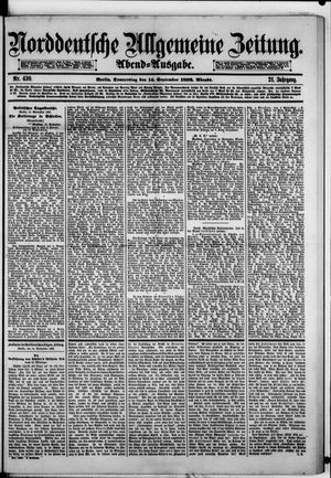 Norddeutsche allgemeine Zeitung on Sep 14, 1882