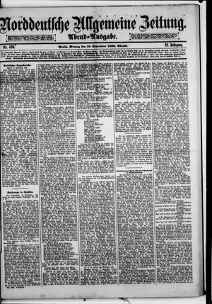Norddeutsche allgemeine Zeitung vom 18.09.1882