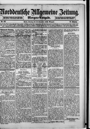 Norddeutsche allgemeine Zeitung on Sep 19, 1882