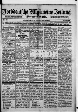 Norddeutsche allgemeine Zeitung vom 22.09.1882