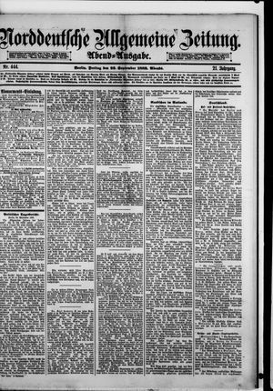 Norddeutsche allgemeine Zeitung vom 22.09.1882