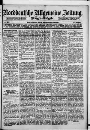 Norddeutsche allgemeine Zeitung vom 23.09.1882