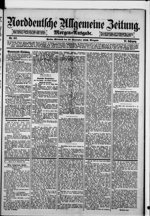 Norddeutsche allgemeine Zeitung vom 27.09.1882