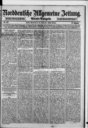 Norddeutsche allgemeine Zeitung vom 27.09.1882
