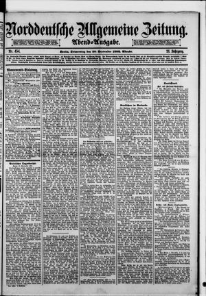 Norddeutsche allgemeine Zeitung on Sep 28, 1882